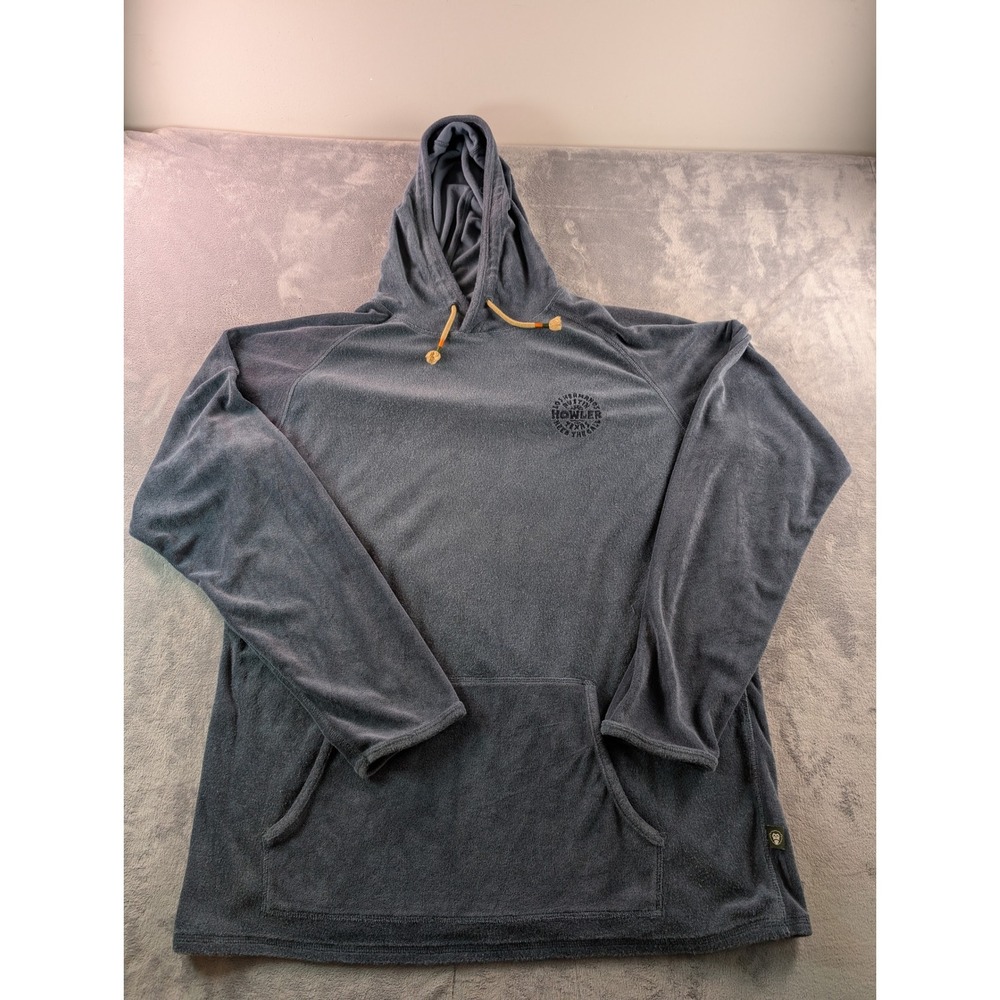 Howler Bros Los Hermanos Terry Cloth Hoodie Blue Mens XL RN132312